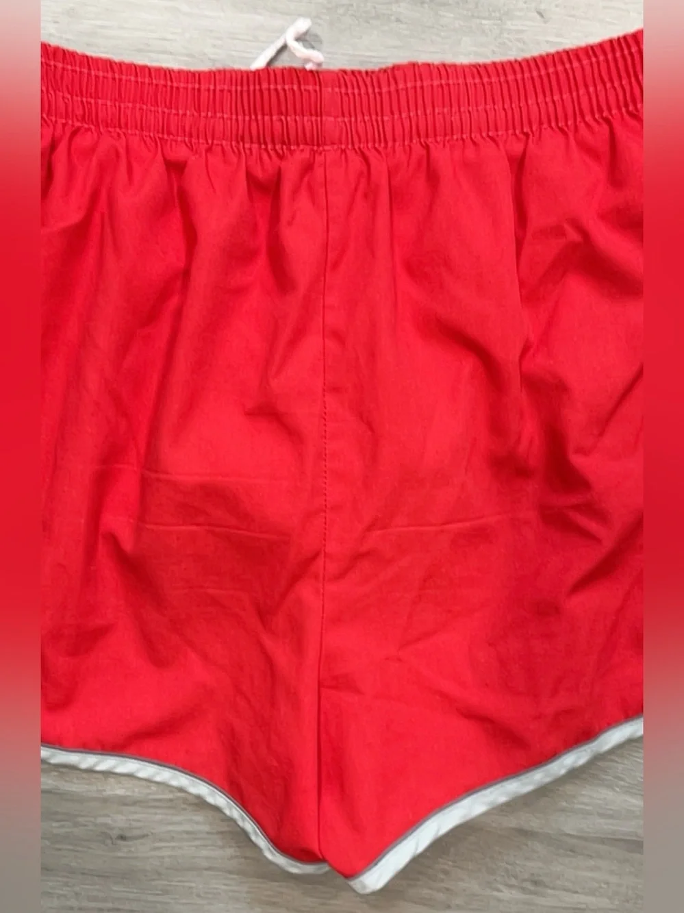 Laguna Red Surf Beach Swim Trunks Shorts Size Medium 80s 90s Retro Pocket VTG